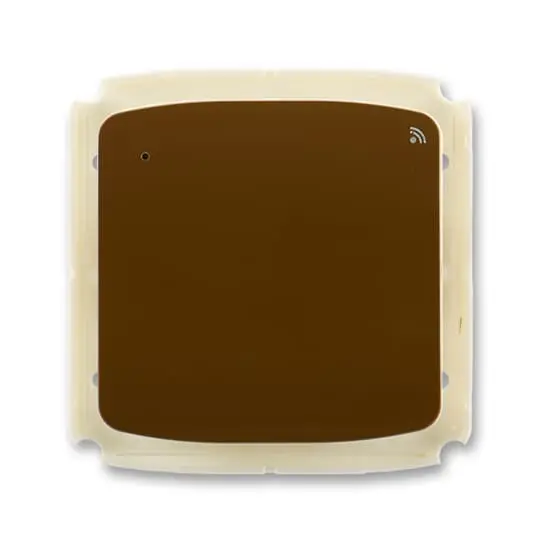 vysílač RF signálu s krátkocestným ovladačem, nástěnný, 868 MHz, hnědá, design TANGO